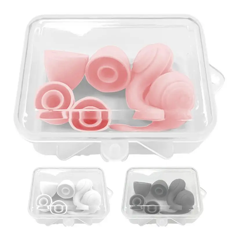 33db Reusable Sleep Noise Canceling Earplugs Silicone Waterproof Noise Filter Ear Muffs Noise Proof Earplugs For Earphones