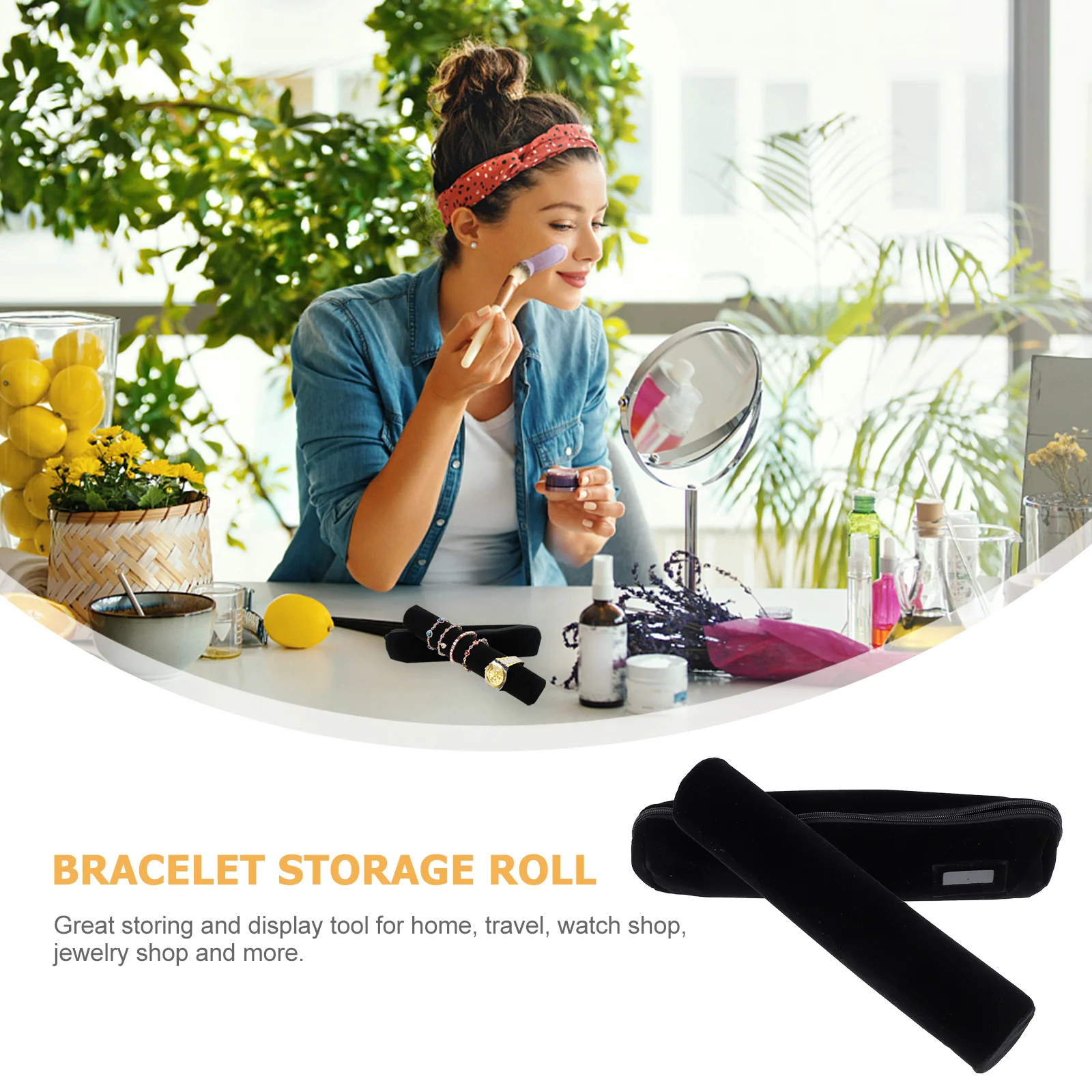 1Set Jewelry Storage Lightweight Bracelet Watch Bangle Organizer Travel Display Packing Roll Scratch Protection