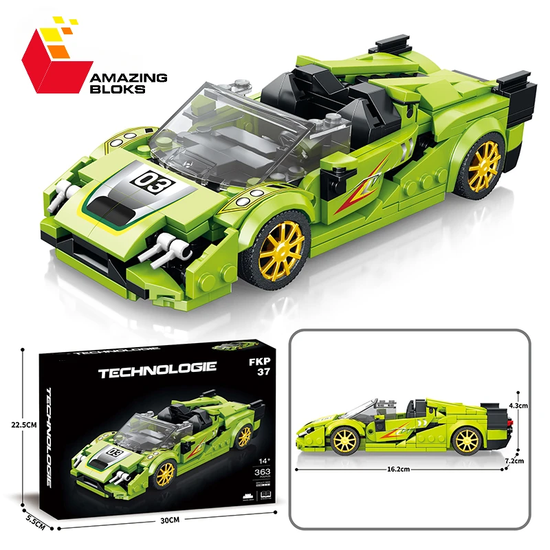 

363PCS City Racing Sports Car Building Blocks Speed Champion Car Vehicle Model Assemble Bricks Boys Toys Children Christmas Gift