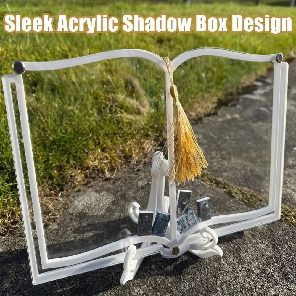 

Акриловая книжная полка, декор для дисплея, практичная подставка для книг, черный/белый, прозрачный, вертикальная, организационная полка, стол