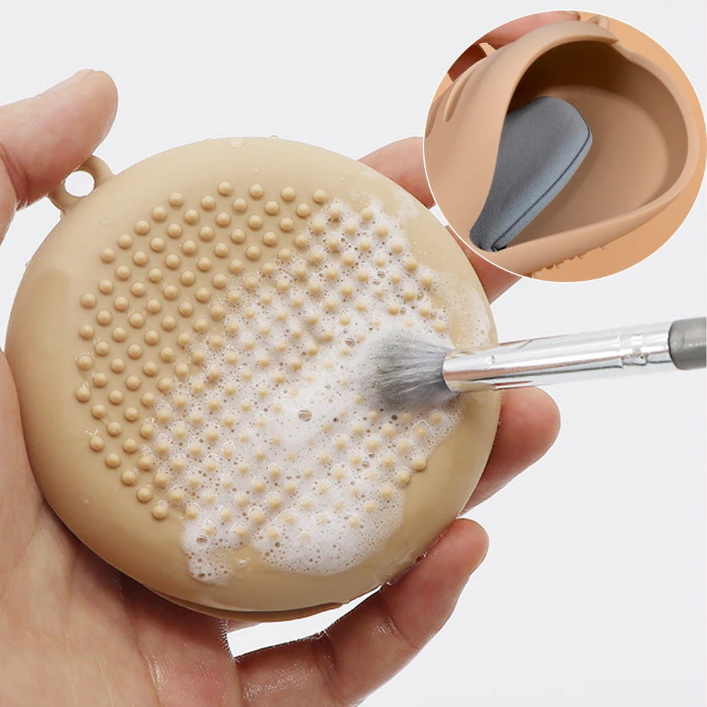 Silicone Storage Box Powder Puff Beauty Egg Storage Bag Breathable And Portable Travel Makeup Brush Cleaning Tools Accessories