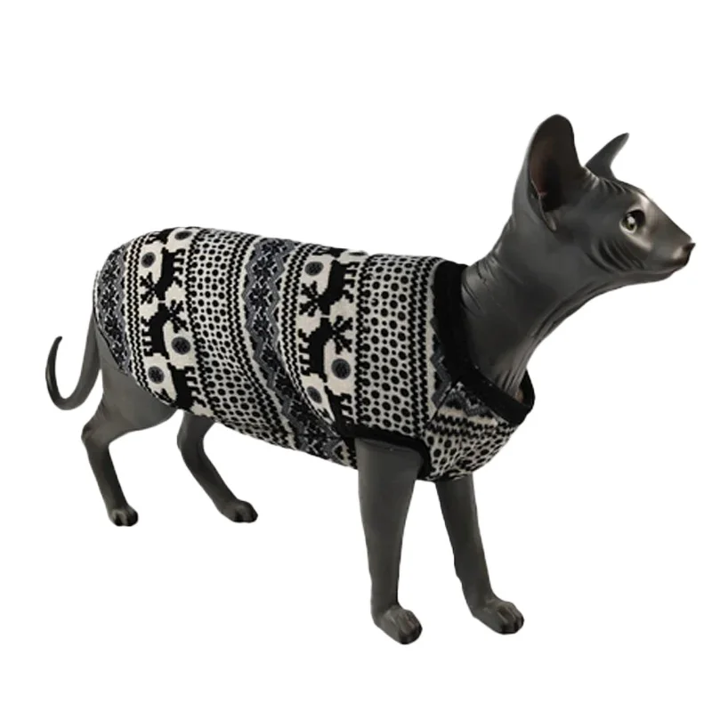 

Pet Cat Clothes For Sphinx Hairless Cat Autumn Winter Sphynx Devon Rex Hoodies Shirt For Cats gatos Costumes Soft Warm Clothing