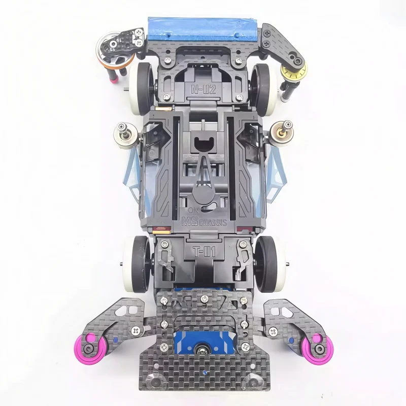 1SET Homemade Tamiya 4WD MS Suspension Carbon Fiber Hanbing Horizontal Spring Kit Homemade MS Suspension Kit for RC 4WD Fishing