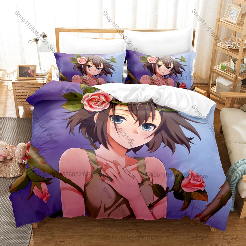 Baka and Test Hideyoshi Kinoshita Akihisa Yoshii Hilarious School Comedy Japanese Anime Bedding Set Duvet Cover + 2 Pillowcases