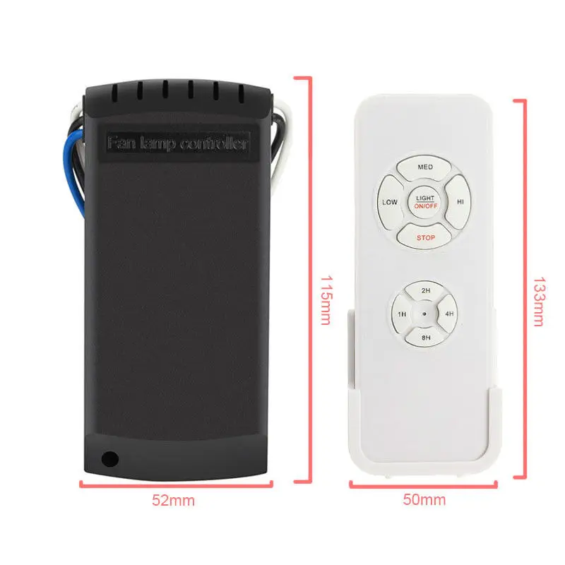 مروحة سقف عالمية عالية الجودة والضوء طقم التحكم عن بعد توقيت مفاتيح لاسلكية