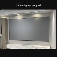 Grey Crystal Anti-light Projection Screen 16：9 UST Medium Long Focus Home Projector Screen Aluminum Alloy Frame