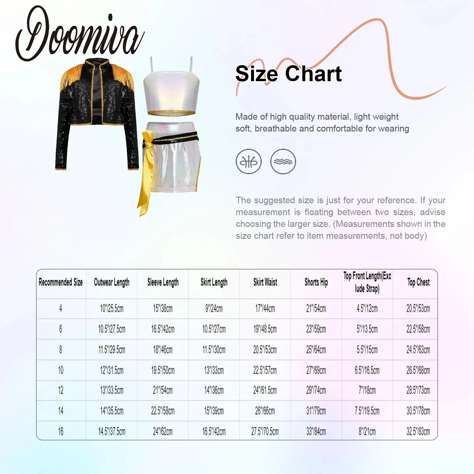 

Girls Demon Cosplay Singer Costume Outfit Shiny Sequins Long Sleeve Outwear and Crop Top Skirt Set Hunters Fancy Dress Up Suit