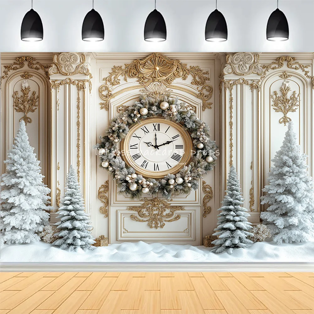 Winter Christmas Atmosphere Windows Photography Background Merry Christmas Glow Christmas Little Photo Studio Backdrops AG-01