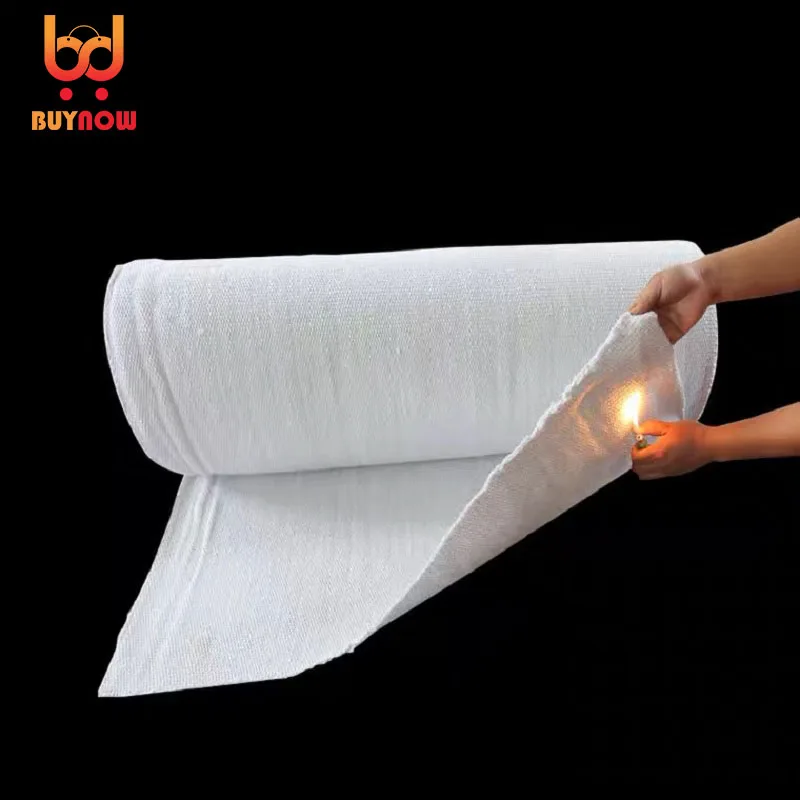 100x200cm Size High Temperature Heat Insulation Cloth Ceramic Fiber Cloth Fire Curtain Electric Welding Flame Retardant Cloth