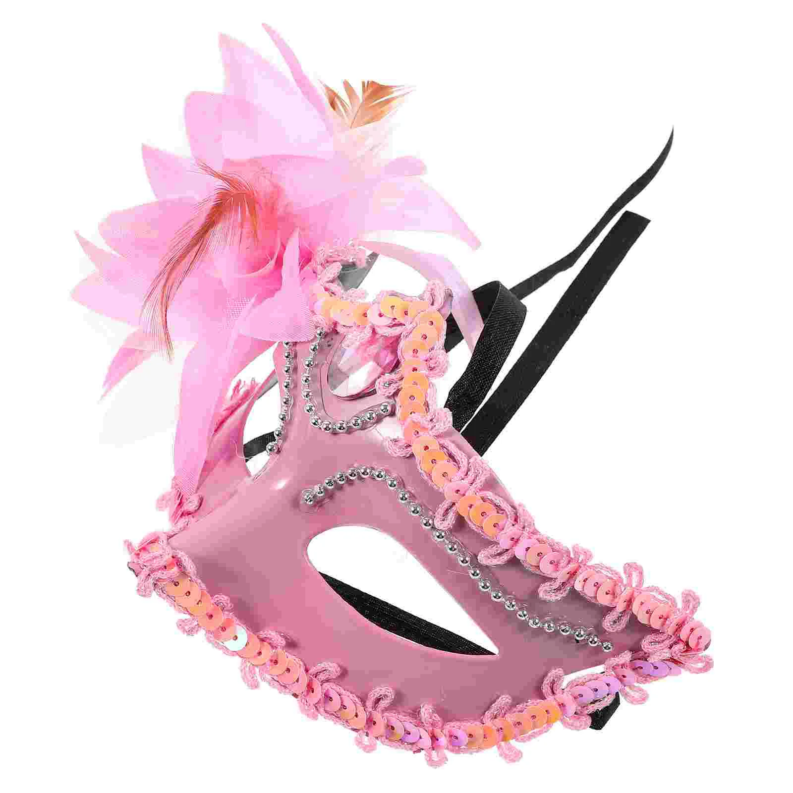 2 Pcs Flower Face Mask Lily Party Supplies Princess Cosplay Decorative Masquerade