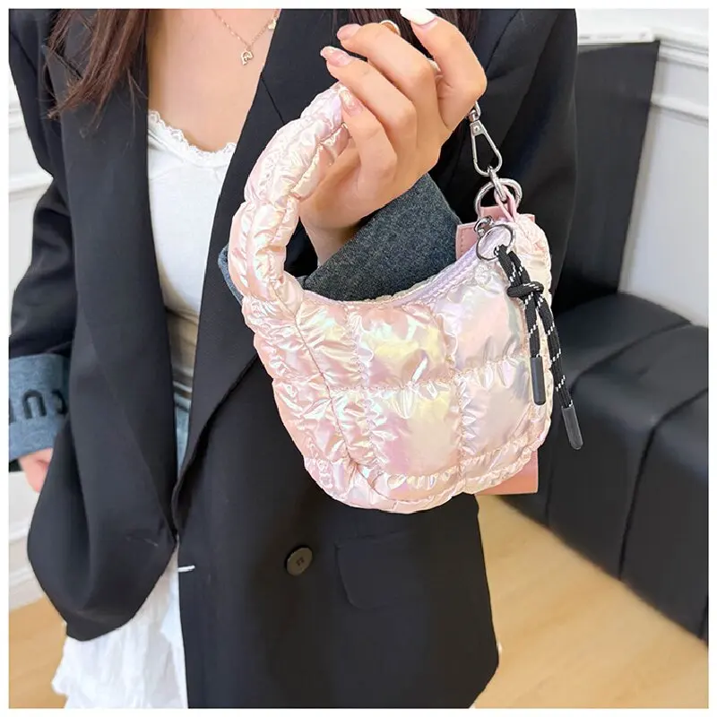 

Autumn Winter Mini Small Bag for Women 2025 New Super Hot Wrist Bag Exquisite Versatile Cotton Bag Fashion Girls Zero Wallet