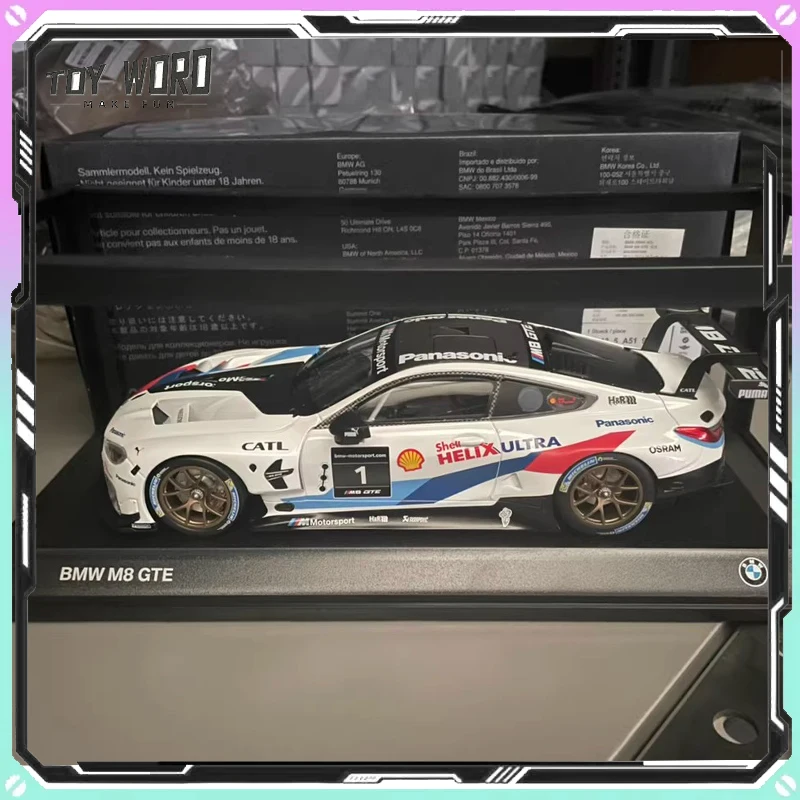 

New 1:18 Scale Cars ModelBMW Original M8 GTE MOTOSPORT Alloy Car Model Toys Collection Birthday Gifts Auto Enthusiasts Fan