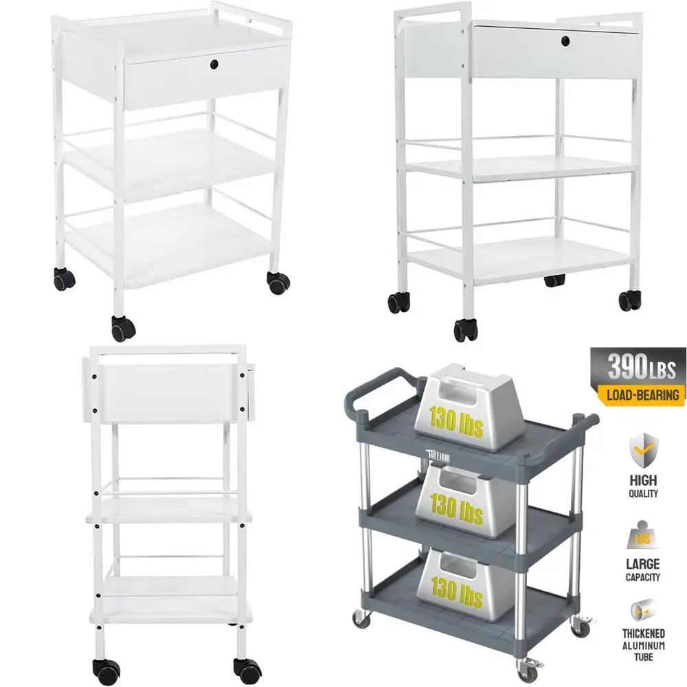 

Medical Grade Steel Frame Single Drawer Utility Cart for Dental and Medical Applications
