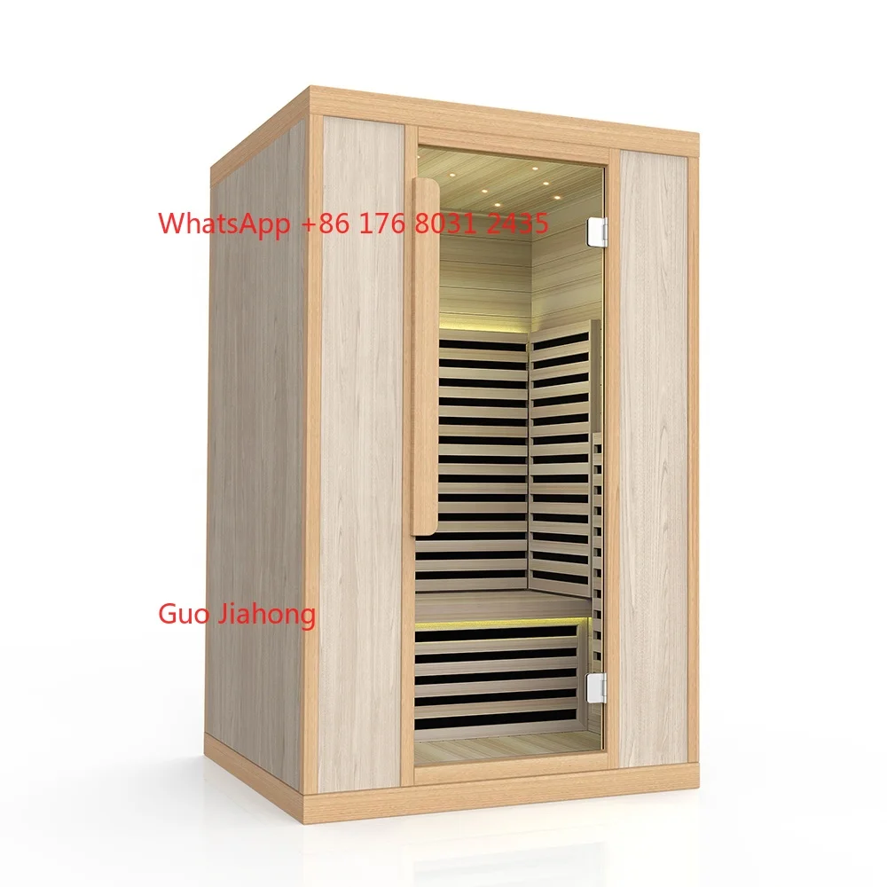 

2-Persons Wholesale Solid Wood Red Cedar Hemlock Home Use Indoor Dry Sauna Room Low EMF