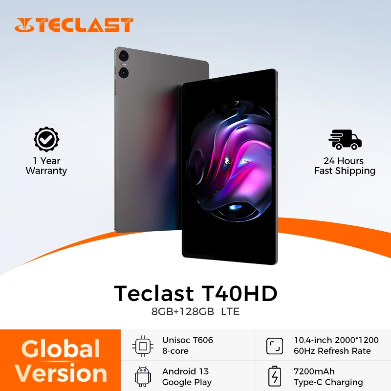 Teclast T40HD タブレット 10.4 インチ 2000x1200 FHD+ ディスプレイ 8