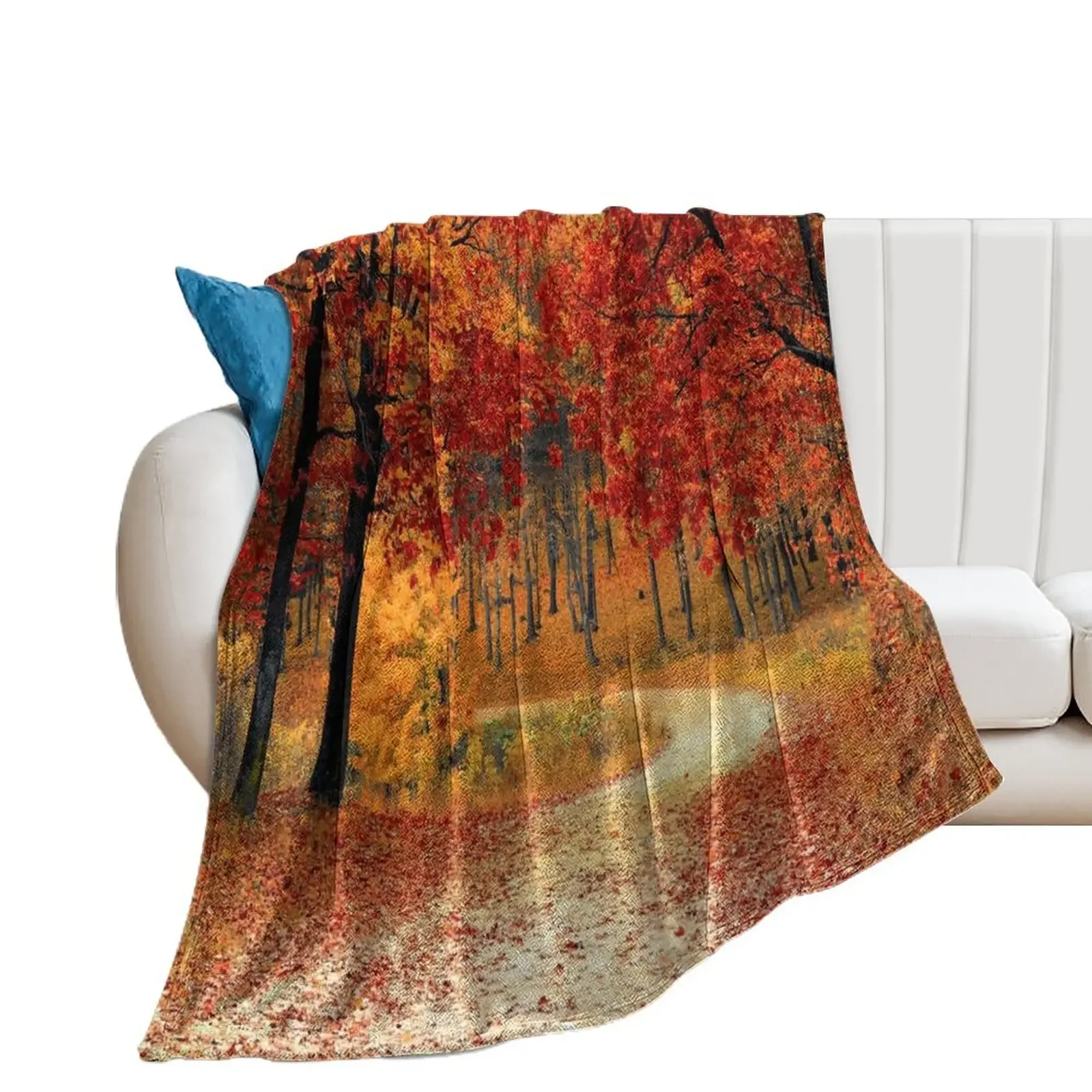 

Vermont Autumn Throw Blanket Polar Vintage Blankets