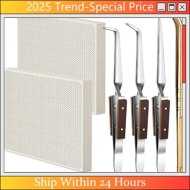 

A61Z Deals 6 Pcs Jewelry Soldering Kit,Soldering Boards Solder Plate Jewelers Making Melting Casting Tools Supplies,Tweezers Eas