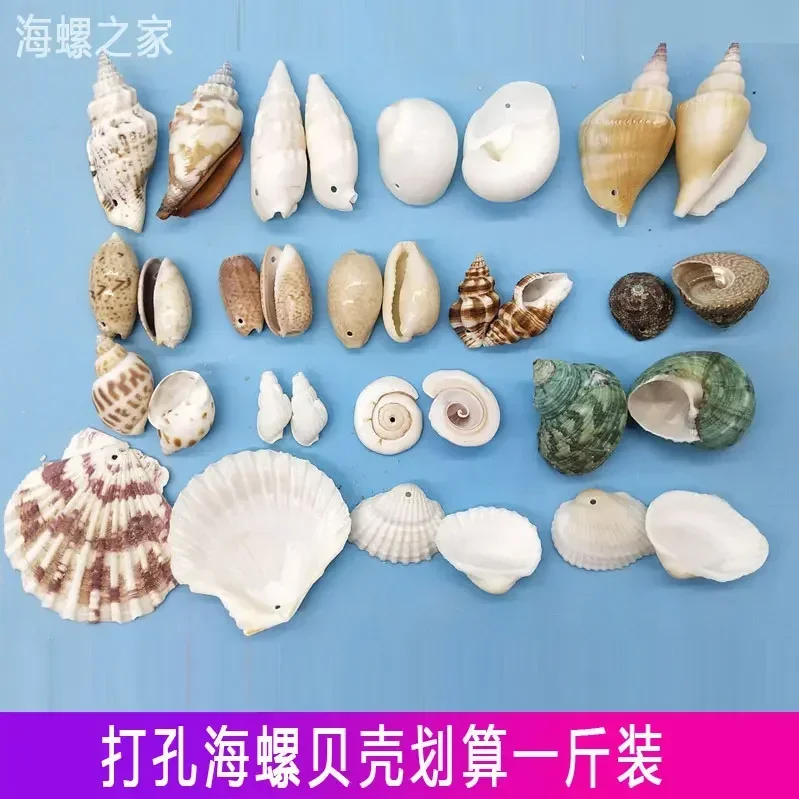 Conch Shell Punching White Kindergarten Handmade DIY Wind Chime Material Bag Bracelet Making Jewelry Natural