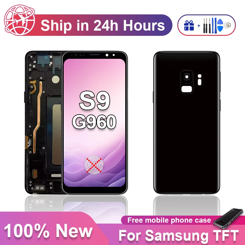 

Для S9 TFT-экран для Samsung Galaxy S9 G960 Сенсорный ЖК-экран G960F G960U G960N G9600 Дисплей Цифровая замена с рамкой