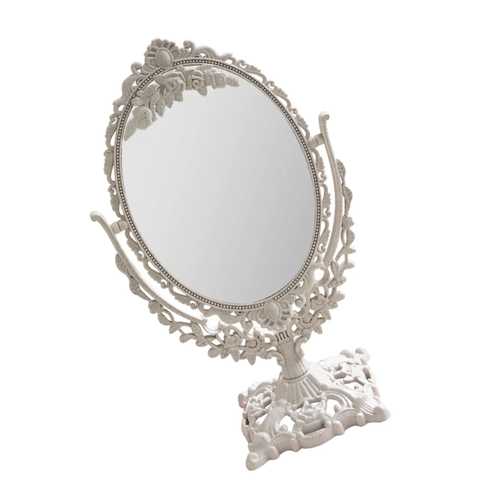1Pcs Floating Engraving Mirror Compact Design with Smooth Surface Fine Workmanship Desktop Makeup Mirror for Women
