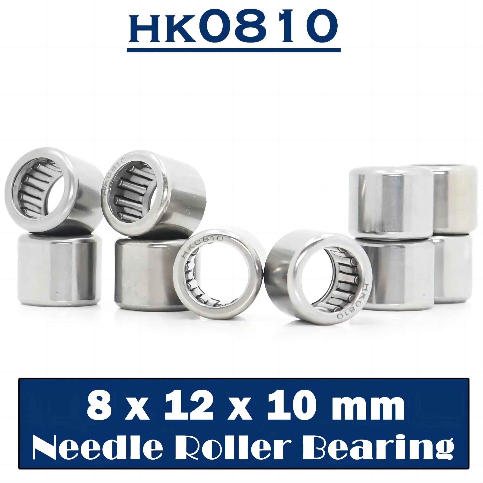 HK0810 Bearings 8*12*10 mm 10 PCS Drawn Cup Needle Roller Bearing HK081210 TLA810Z 57941/8 For DC-DC Converter/LED Driver