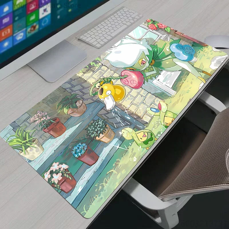 Tapis de souris pour ordinateur Pokemon Pikachu, grand tapis de souris pour gamer, tapis de clavier XXL, tapis de bureau pour PC, tapis durable pour souris