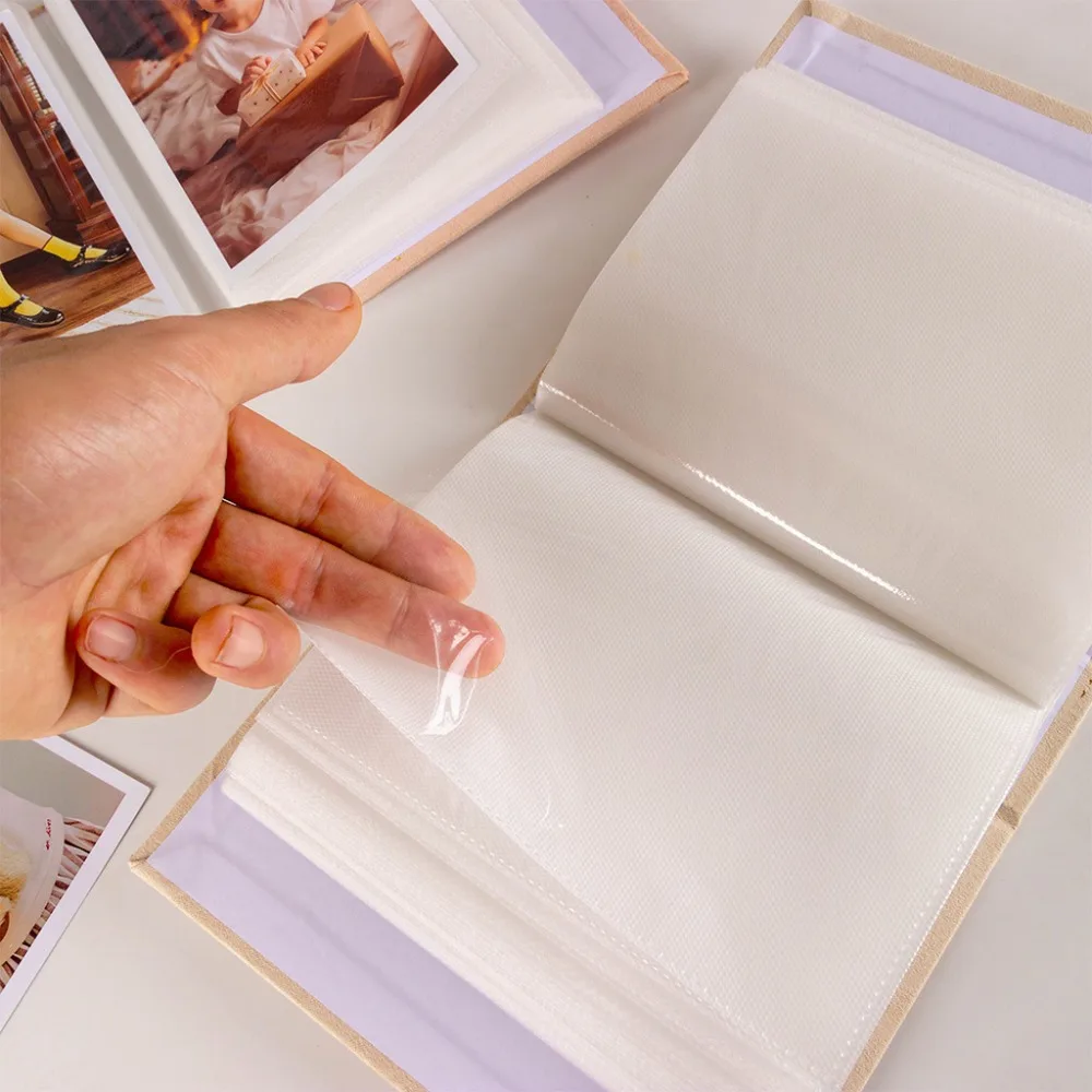 Holds 100 Photos Photo Album Insert Page Design 5.51x7.09in Picture Storage Hollow Design Durable Backbone Photograph Album