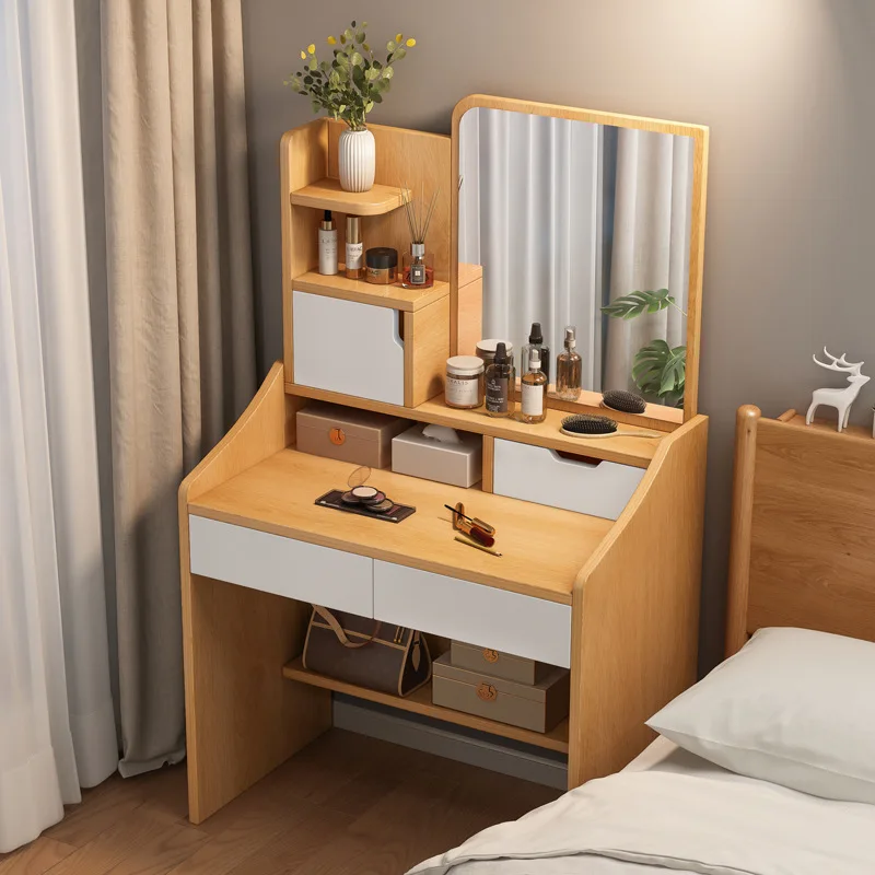 Dresser bedroom modern simple small light luxury makeup table master bedroom bedside makeup cabinet small apartment makeup table