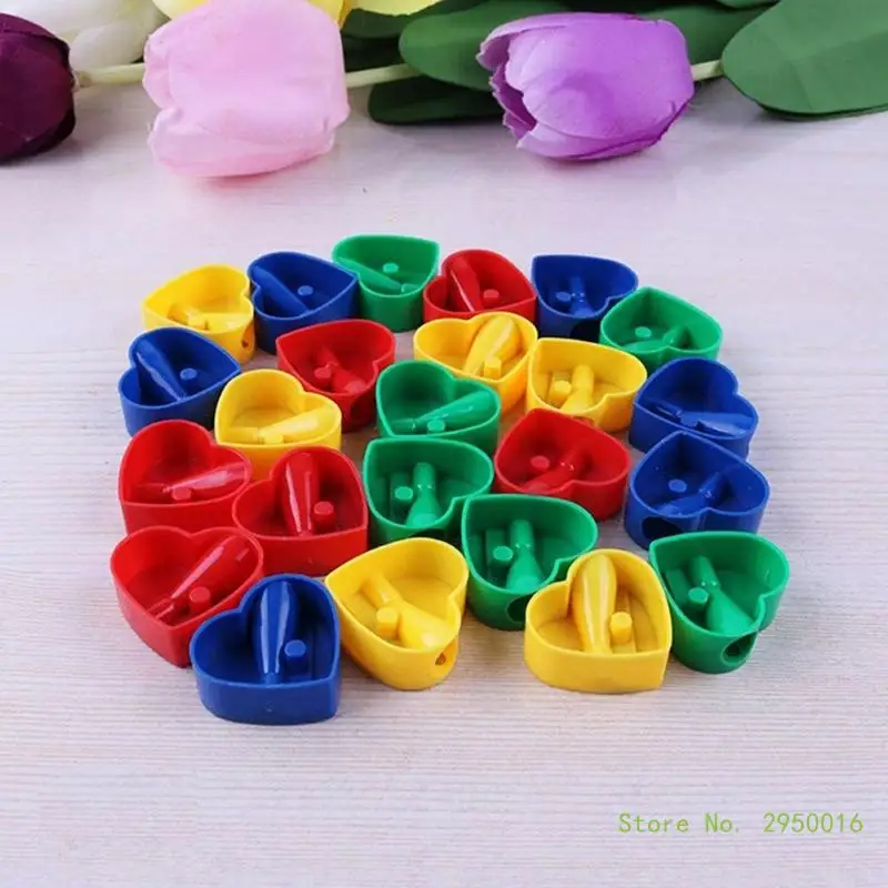 40Pcs Heart Shaped Sharpener Small Sharpener Single Hole Sharpener for Kid Student Birthday Christmas Gift Bag Fillers