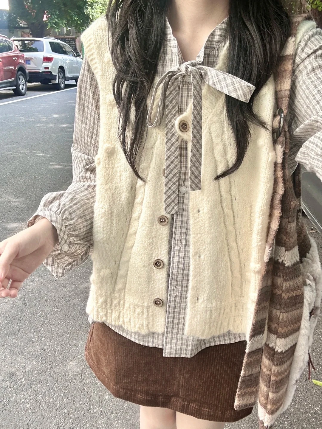 

Ladies Knitted Knitwear Top Vest Lazy Sle Twist Autumn Outerwear Casual V-Ne Open Cardigan Svel Clothes Spring