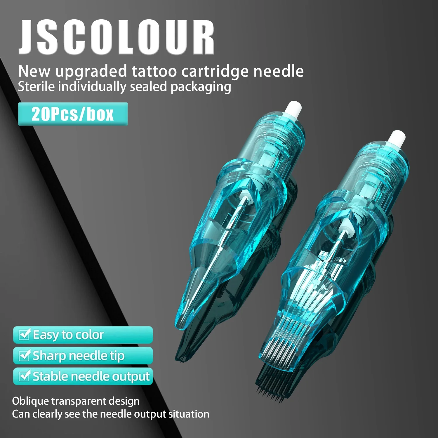 

20 шт. одноразовые иглы для тату-картриджей для тату-машины, круглые иглы RL/RS/CM/M1, принадлежности для макияжа для боди-арта 0,35 мм