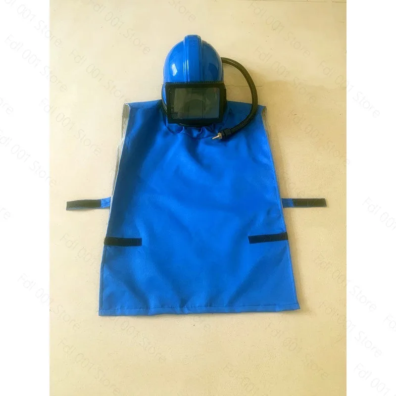 Safety Protection Sandblasting Helmet, Mask, Sanding Helmet, Protective Helmet, Sandblasting Cap, Shawl, Trachea