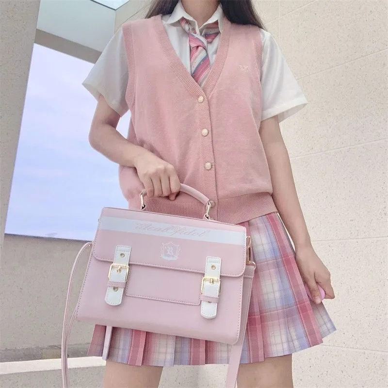 Lolita JK Uniform Shoulder School Bags Retro Women Backpacks Japanese Students Bag Messenger Bags Briefcase Bookbags Handbags