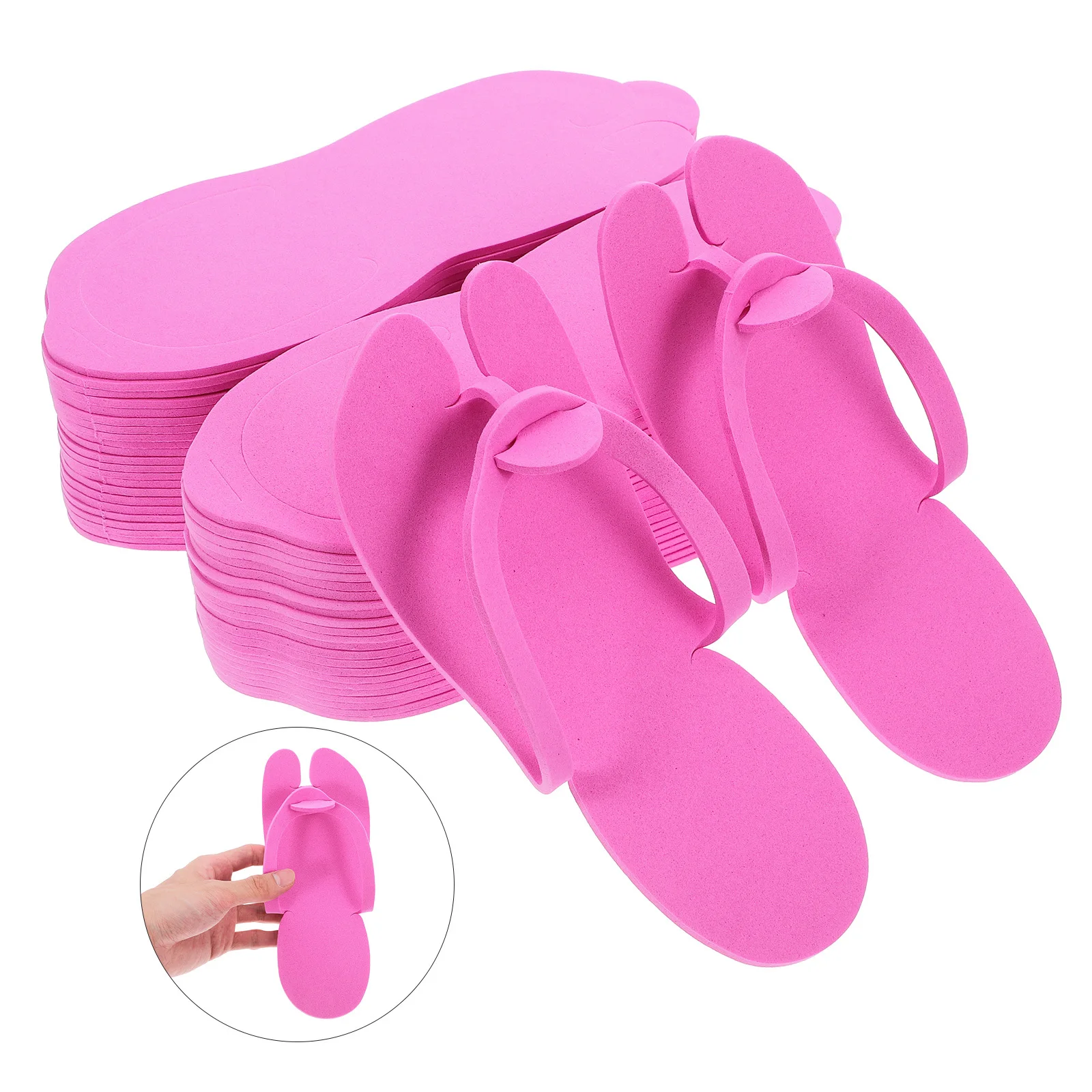 

24Pairs Eva Disposable Slippers for Guests Manicure Salon Travel Use Lightweight Non-Slip Indoor Slippers for Home Hotel