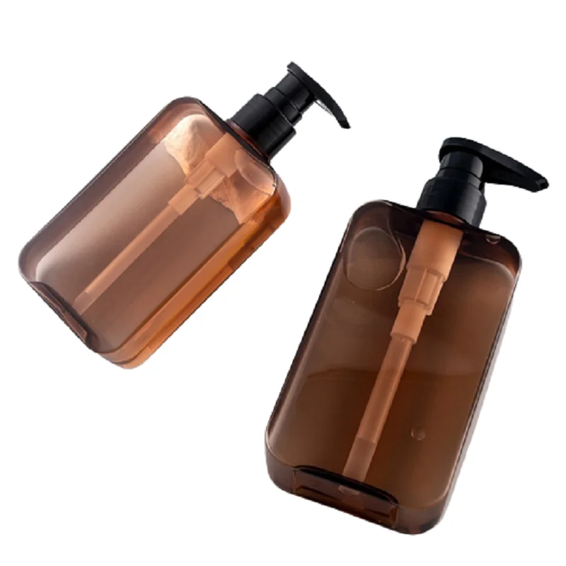 

15Pcs Bqdy Lotion Bottle Brown 200ml 300ml Black Lotion Pump Portable Refillable Cosmetic Packaging Shampoo Bottles