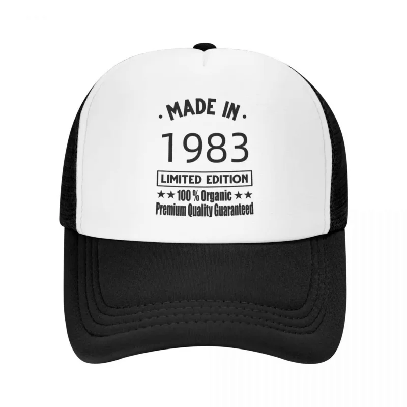 

Y2K Punk Unisex Made In 1983 Vintage Limited Edition Trucker Hat Custom Years Birthday Gift Adjustable Baseball Cap Snapback