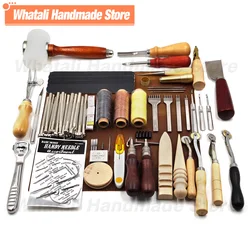 Kit di strumenti professionali in pelle per cucire a mano sella Groover cucitura Punch intaglio set di lavoro strumento per accessorio in pelle fai da te