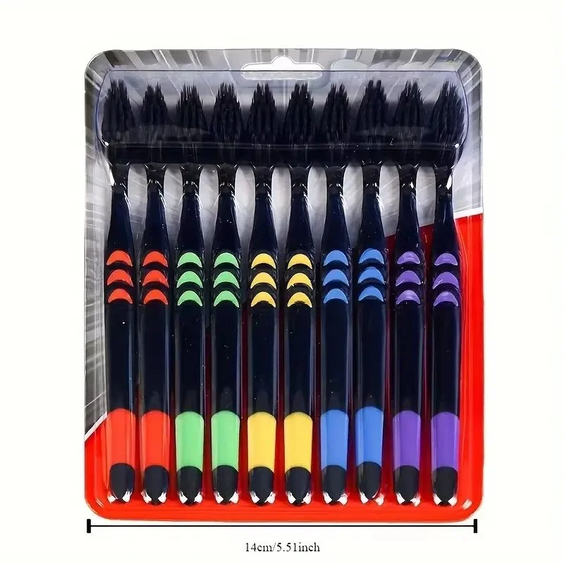 

Cross Border Jianpai Soft Bristle Toothbrush Adult Bamboo Charcoal Household Fine Hair Toothbrush Antibacterial Men and Women