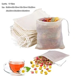 Sac de gril en coton réutilisable, passoire à épices à verrouillage, filtre à mailles, boule à base de plantes de médecine chinoise, outils de cuisine, passoire à soupe, sachet de thé