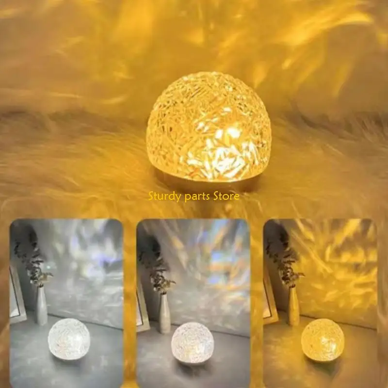 97QC Projector Night Light Light Crystal 3 บรรยากาศการตกแต่งข้างเตียงเบา ๆ