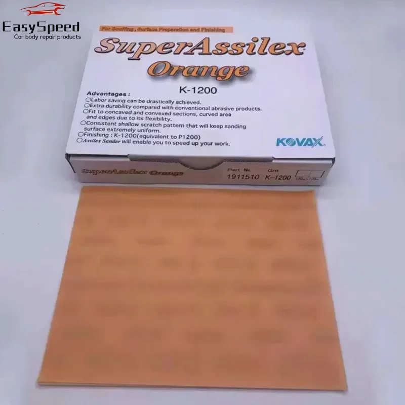 Sauper  Assilex  JAPAN 25PC KOVAX Rectangular Dry Polishing Sandpaper Super Fine Lacquer Abrasive Automotive Hardware  Car