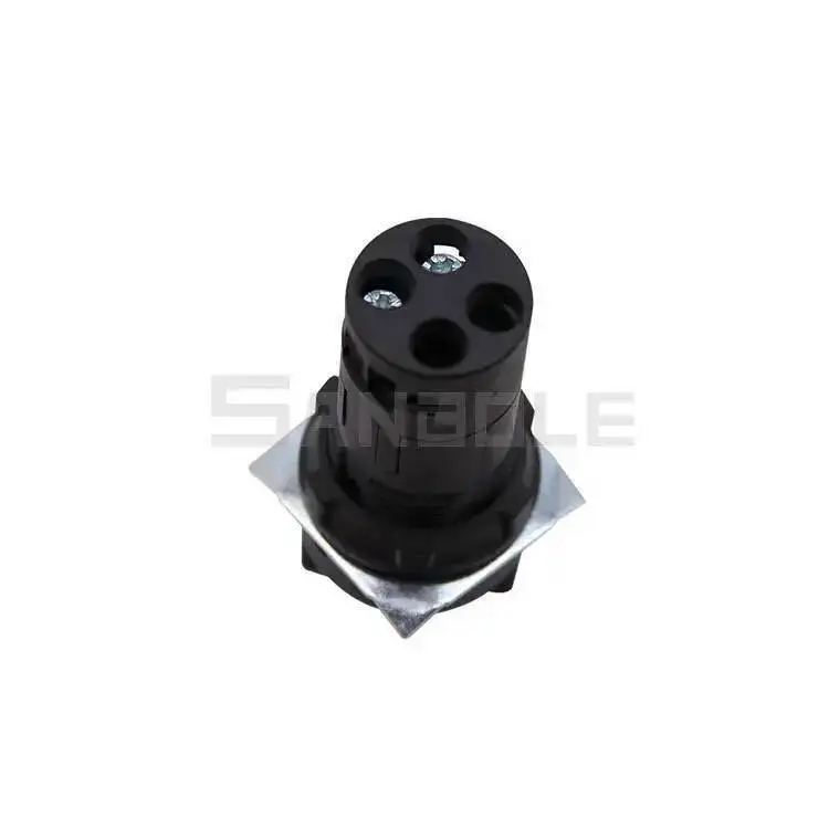 5Pcs XB7-ED21 2-Position Self-Locking Rotary Switch Knob 22MM Plastic Cylindrical Integrated Handle Control