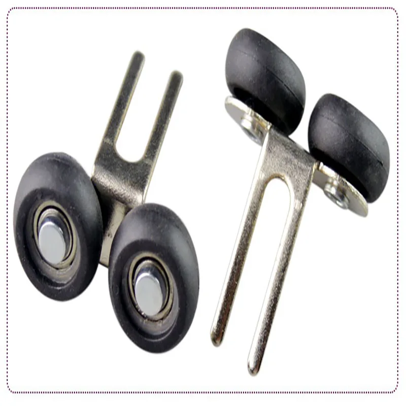 Wardrobe sliding door upper wheel roller bearing bathroom titanium alloy partition door rubber wheel