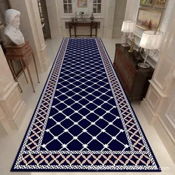 Morocco Style Long Corridor Carpet Easy Clean Hall Runner Non-slip Hallway Area Rugs Washable Porch Entry Doormat Customizable