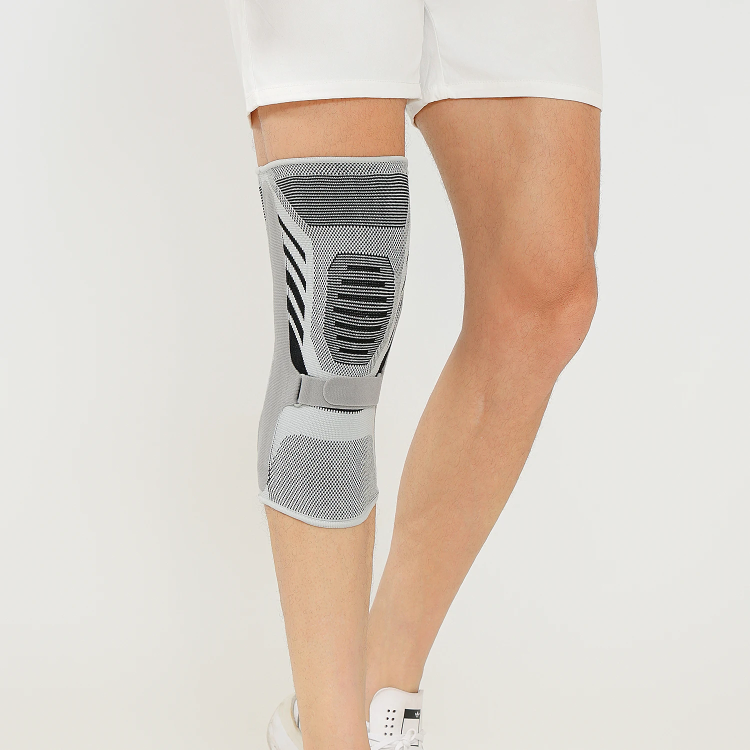 1PC Silicone Padded Knee Pads Supports Brace Basketball Fitness Meniscus Patella Protection Kneepads Sports Safety Knee Sleeves