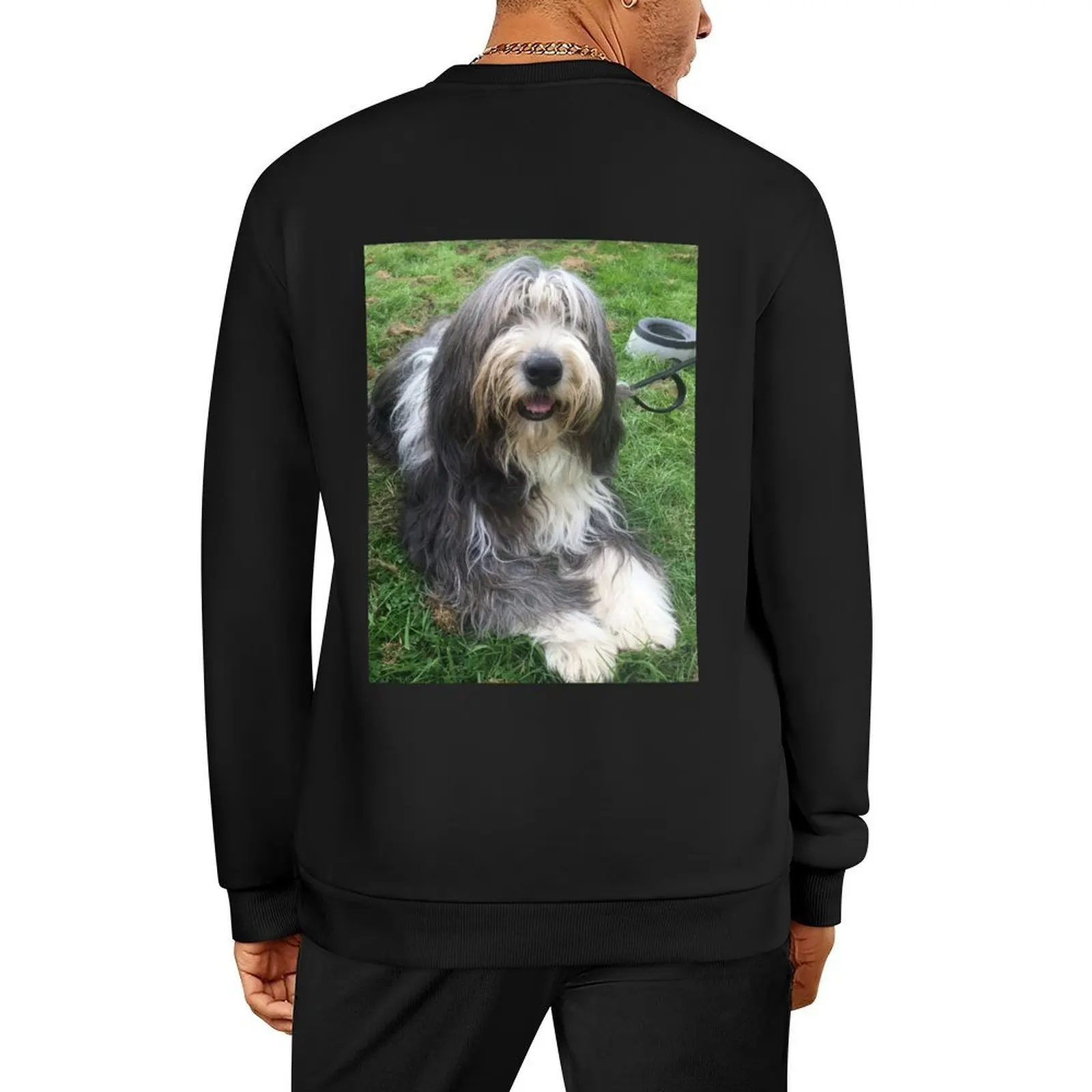 

Bearded Collie - Happy Chappy Beardie Pullover autumn jacket men tracksuits men's winter sweater men sweatshirt