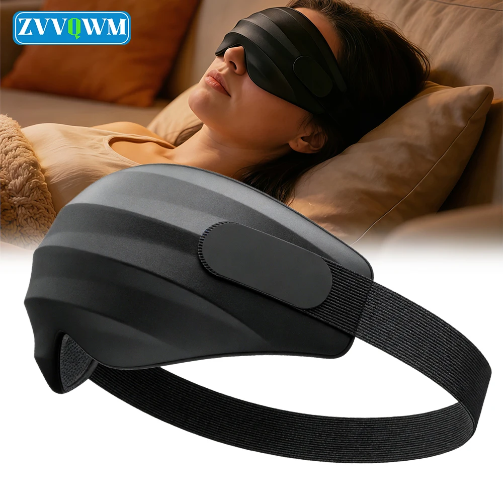 Masque de sommeil pour dormeurs latéraux, masque de sommeil 3D sans pression, bandeau occultant la lumière, cache-yeux doux pour les voyages