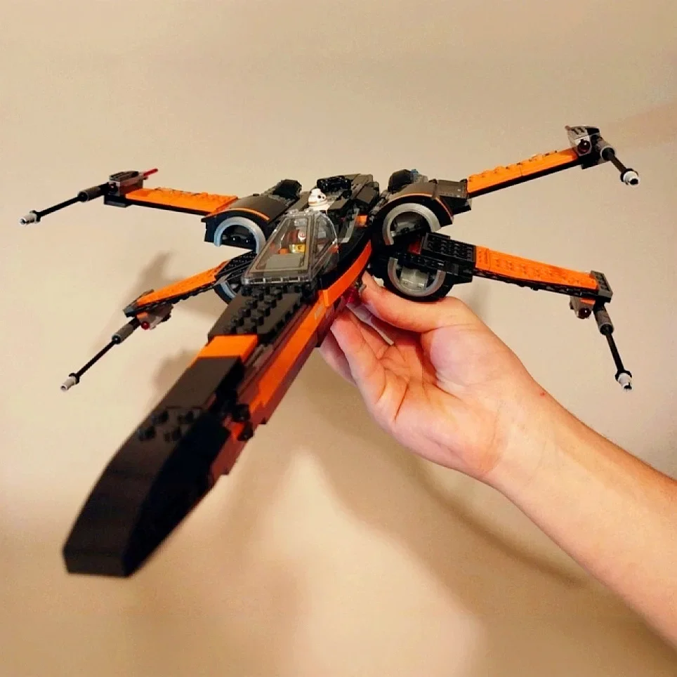 SpaceCraft Military Spaceship MOC-Galaxy-Battle-Stars-Fighters X-wing Aircraft Model Building Block Bricks Birthday Gift Boy Set