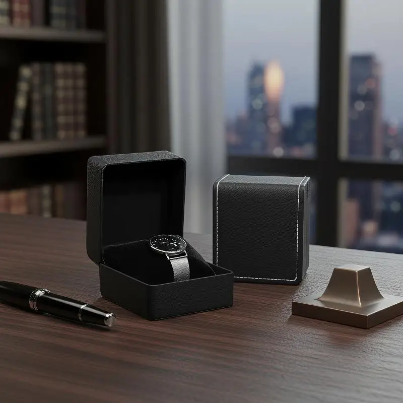 1/2/3Pcs Square Single Watch Gift Box PU Leather with Soft Pillow Portable Wristwatch Display Case for Collection Travel Gifts