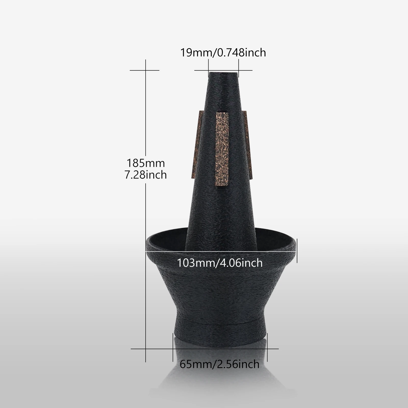 Small Mute Silencer, Fixed Cup-Shaped Design, Felt Lining, Maple Base, Black and White Color Scheme, Freely Combinable, Classic Sound